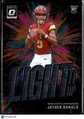 Jayden Daniels 2024 Optic Light It Up Rookie RC Washington Commanders