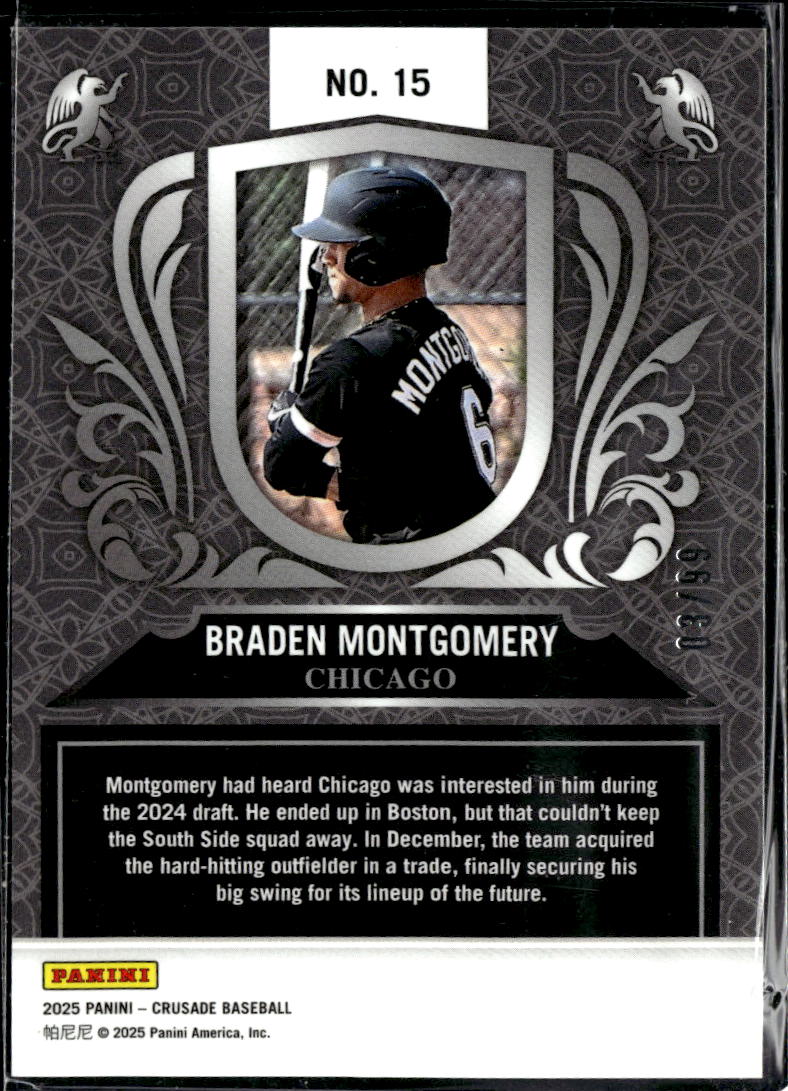 Braden Montgomery 2025 Crusade Purple /99 Chicago White Sox