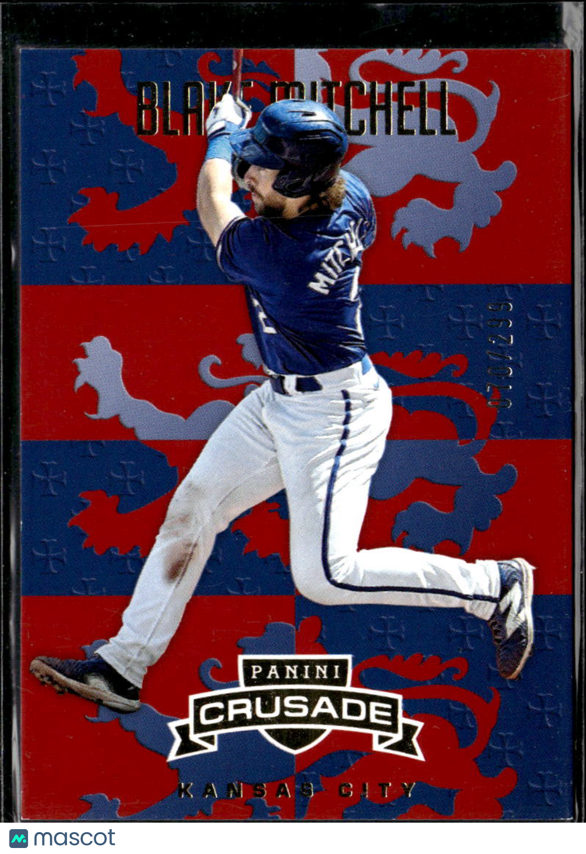 Blake Mitchell 2025 Panini Crusade Red /299 Kansas City Royals