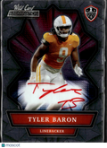 Tyler Baron 2021 Wild Card Red Ink Auto Autograph Tennessee Volunteers