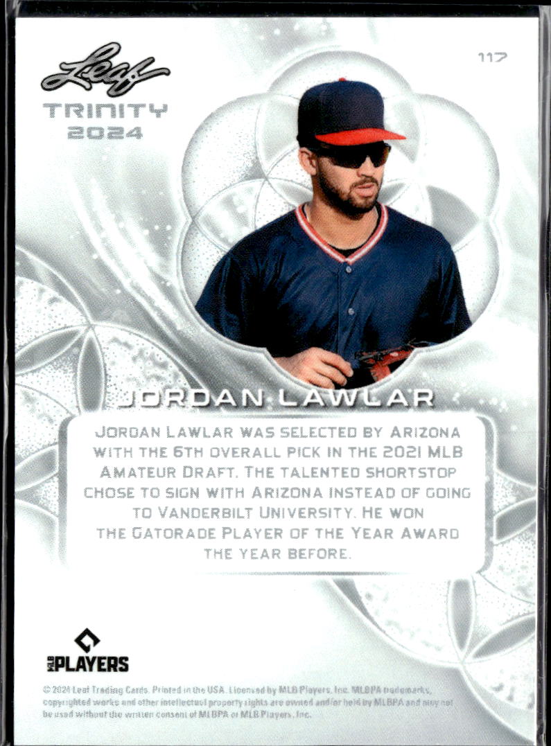 Jordan Lawlar 2024 Leaf Trinity 41/49 Arizona Diamondbacks