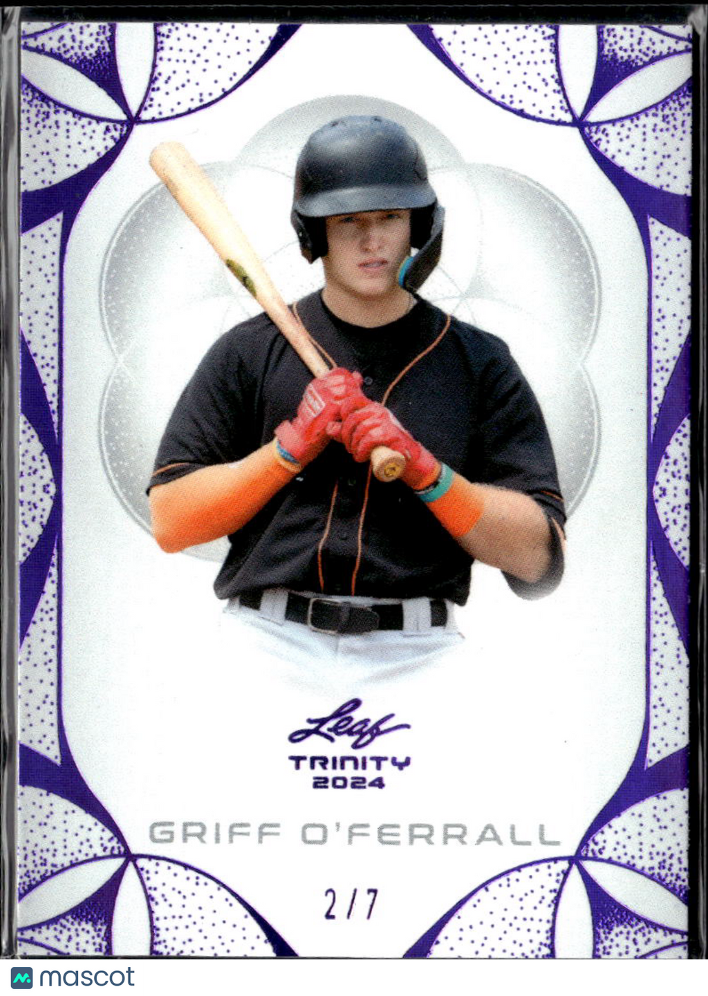 Griff O'Ferrall 2024 Leaf Trinity Purple 2/7 Baltimore Orioles