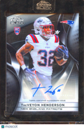 TreVeyon Henderson 2025 Topps Chrome Black Auto Autograph RC Rookie Patriots
