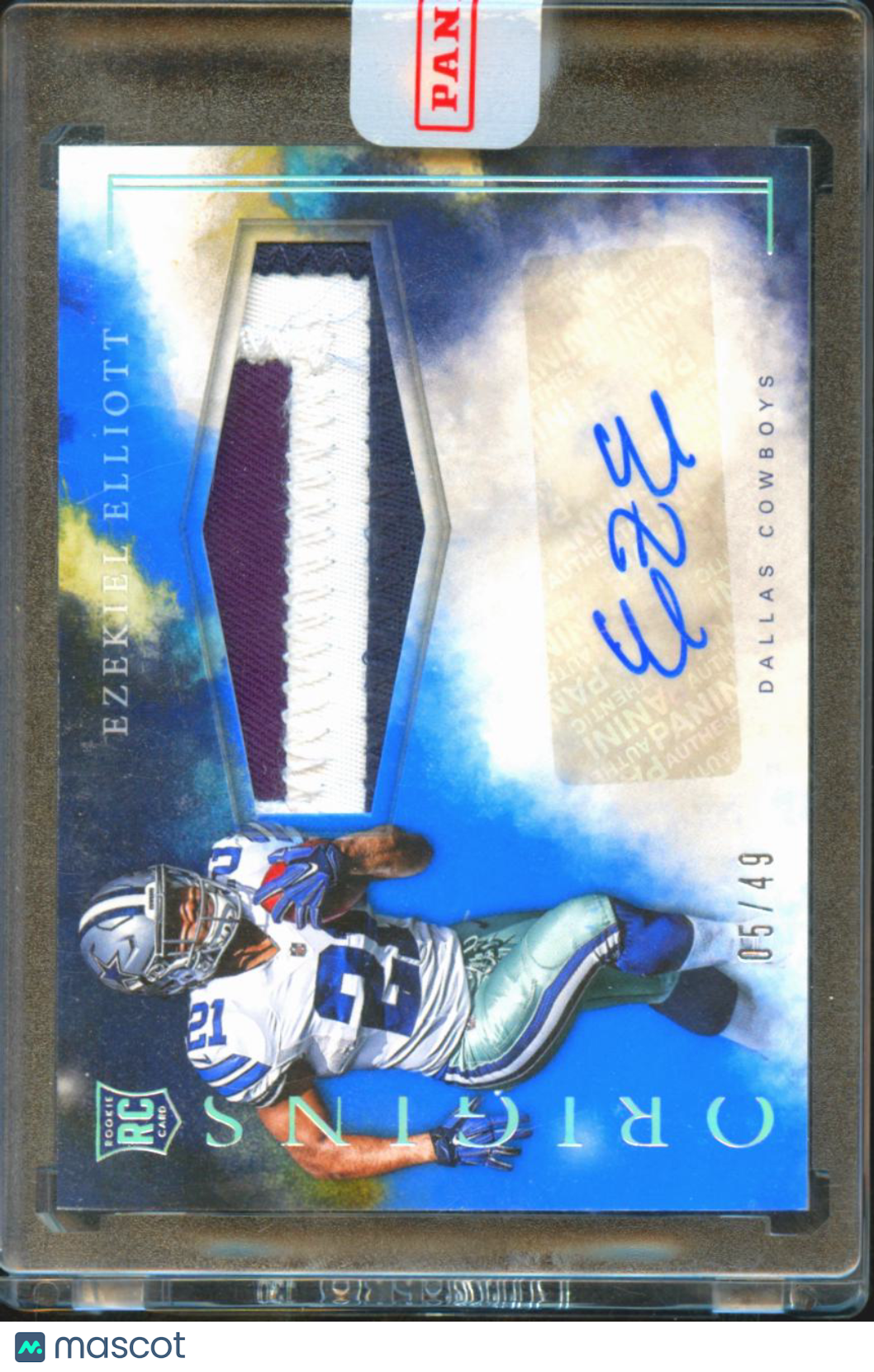 Ezekiel Elliott 2016 Origins Auto Autograph Patch RC Blue 5/49 Dallas Cowboys