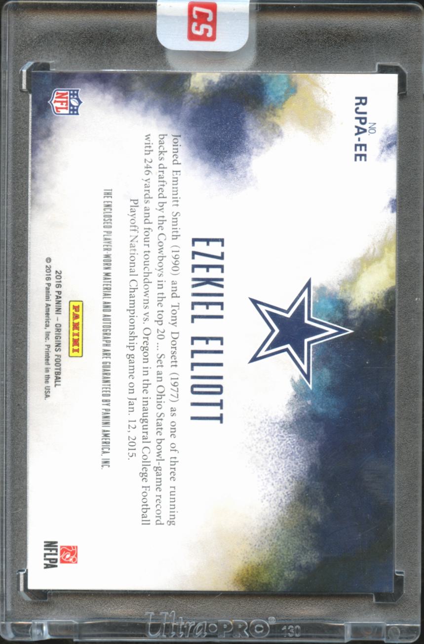Ezekiel Elliott 2016 Origins Auto Autograph Patch RC Blue 5/49 Dallas Cowboys