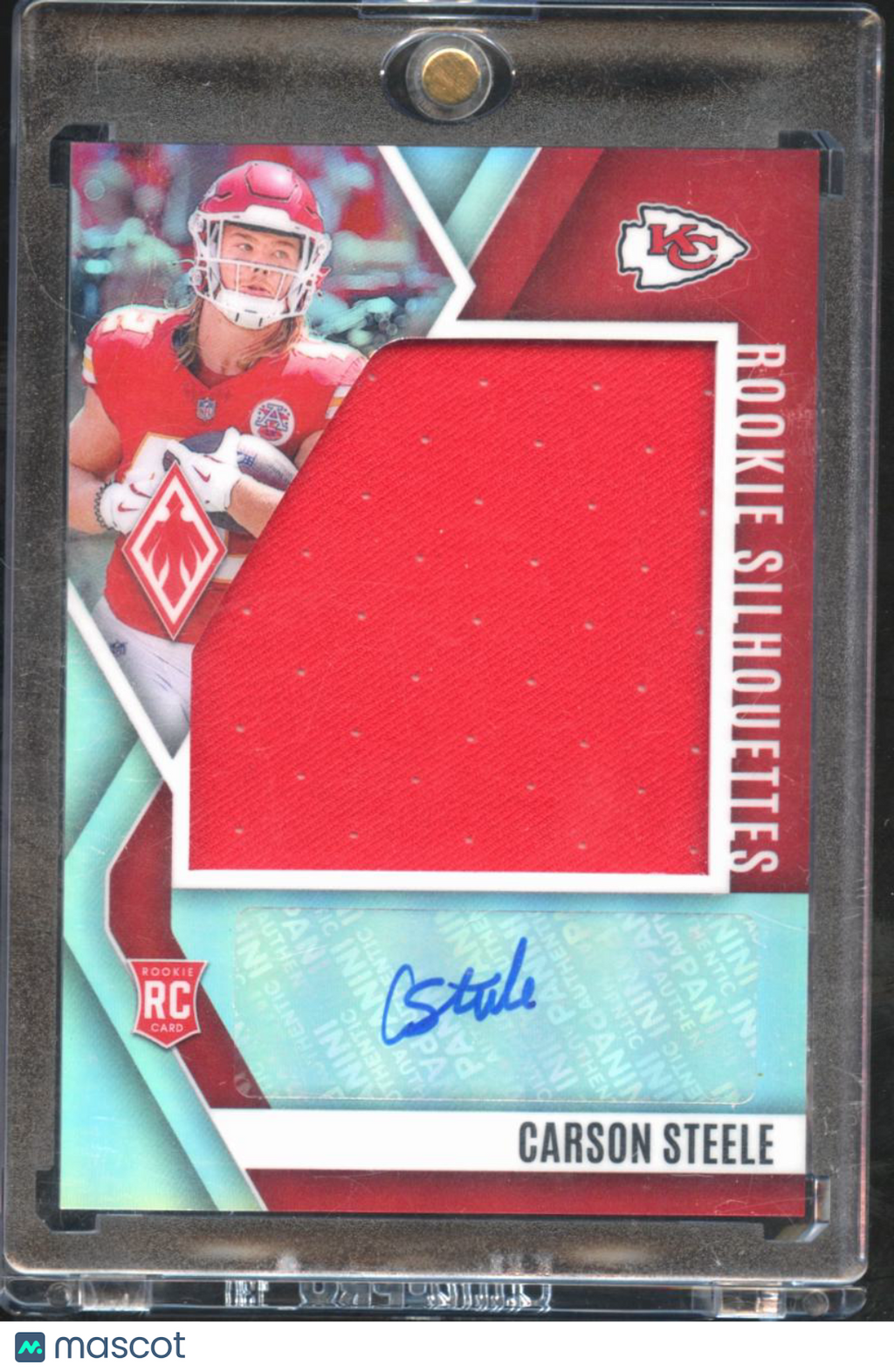 Carson Steele 2025 Phoenix Auto Autograph Patch RC 103/149 Kansas City Chiefs