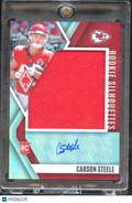 Carson Steele 2025 Phoenix Auto Autograph Patch RC 103/149 Kansas City Chiefs