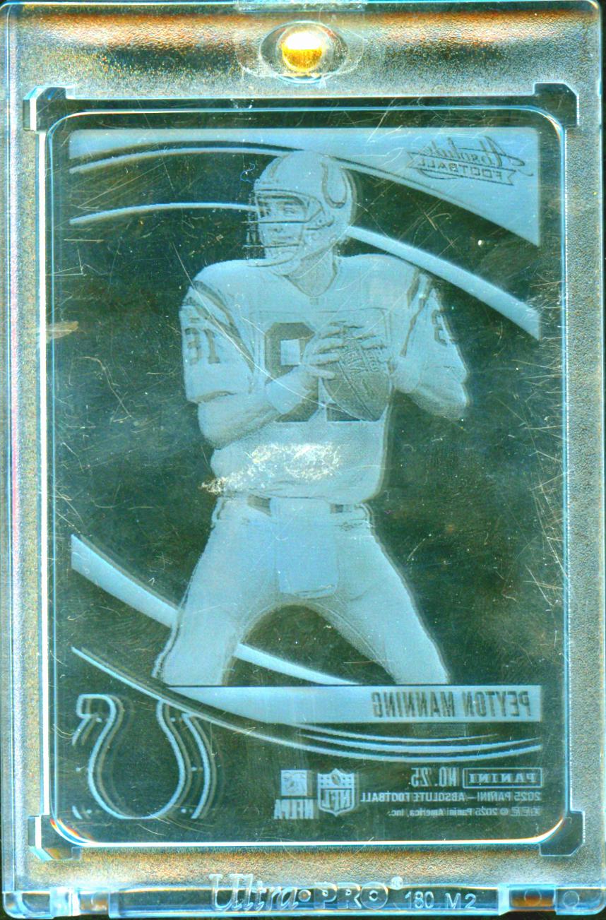 Peyton Manning 2025 Absolute Glass SSP CASE HIT #25 Indianapolis Colts