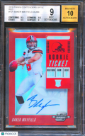 Baker Mayfield 2018 Contenders Optic Red Auto Autograph RC Browns 10/99 BGS 9