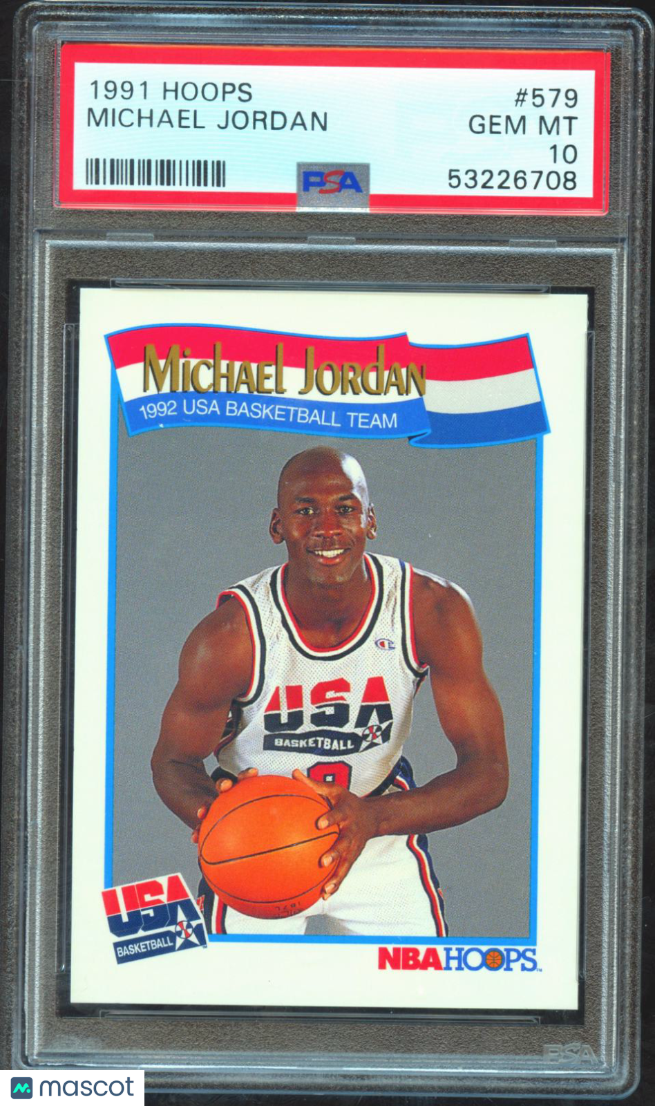 Michael Jordan 1991 Hoops USA Basketball Chicago Bulls #579 PSA 10