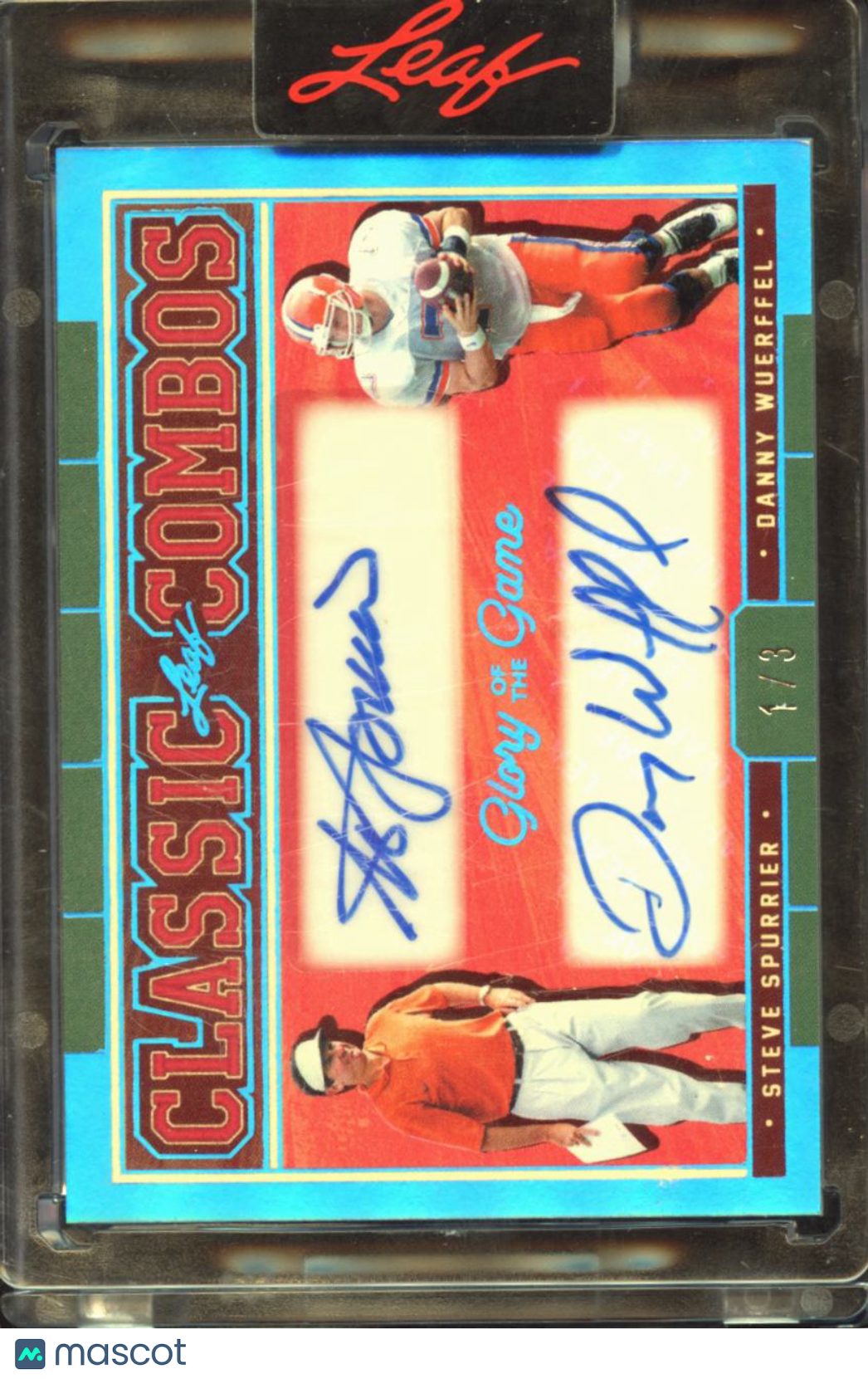 Danny Wuerffel / Steve Spurrier 2025 Leaf Glory Auto Autograph 1/3 Florida