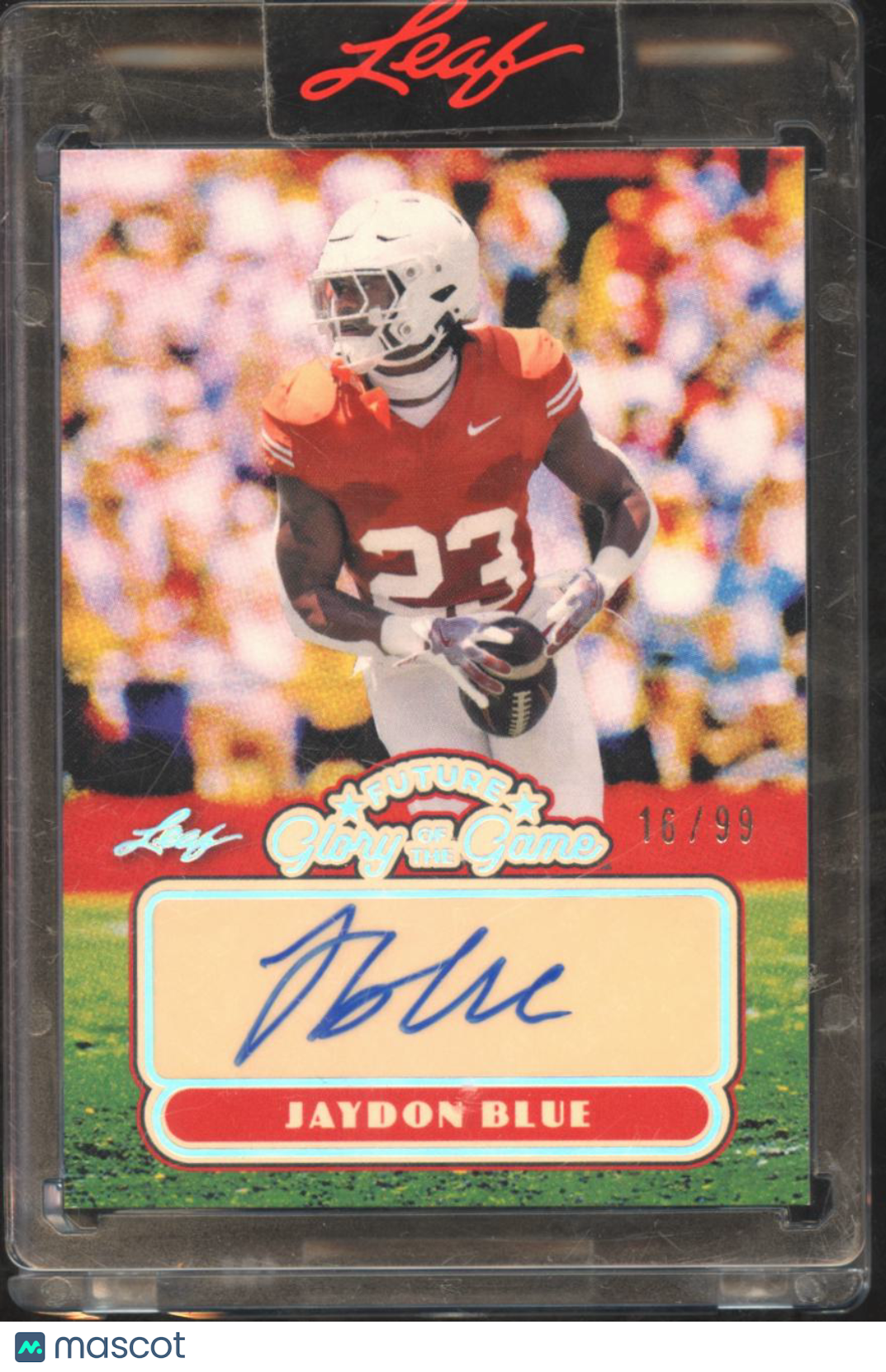 Jaydon Blue 2025 Leaf Glory of the Game Auto Autograph 16/99 Texas Longhorns
