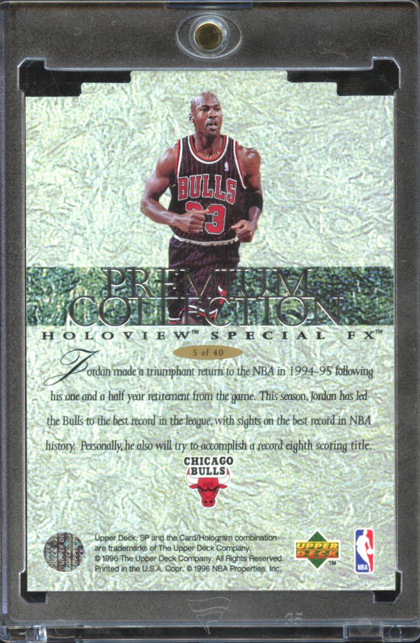 Michael Jordan 1995-96 SP Premium Holoview Special FX Die-Cut #5 Chicago Bulls