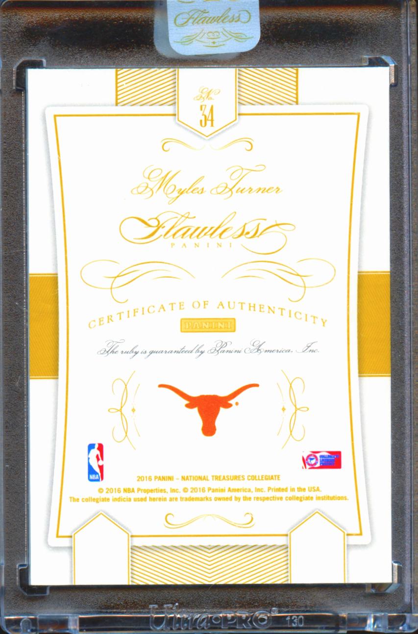 Myles Turner 2016 Flawless Collegiate Ruby Gem 2/15 Texas Longhorns