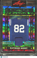 Raymond Berry 2025 Leaf Glory of the Game Worn Jersey Pach 1/12 Baltimore Colts