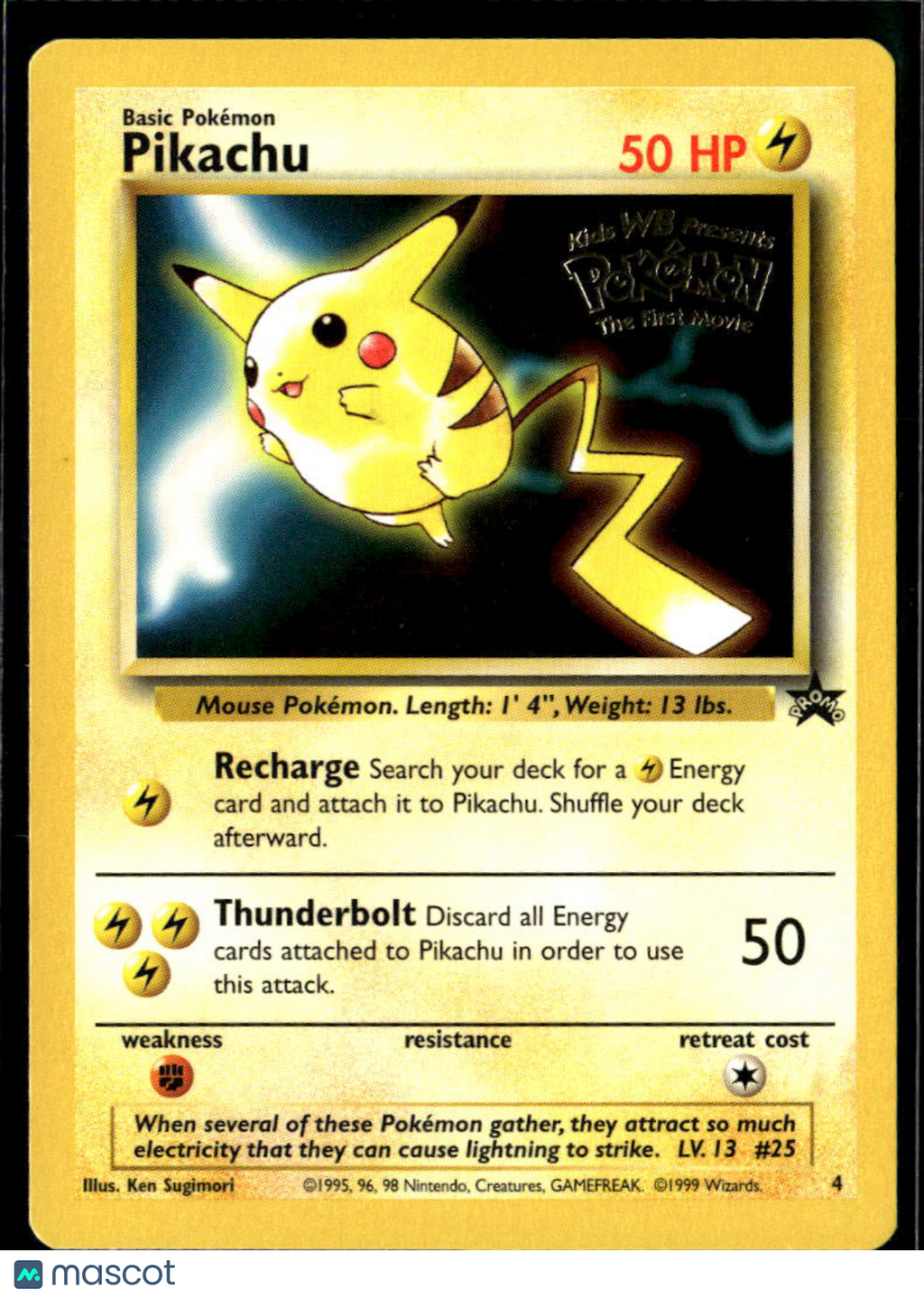 Pikachu 1999 Wizards Black Star Promo #4