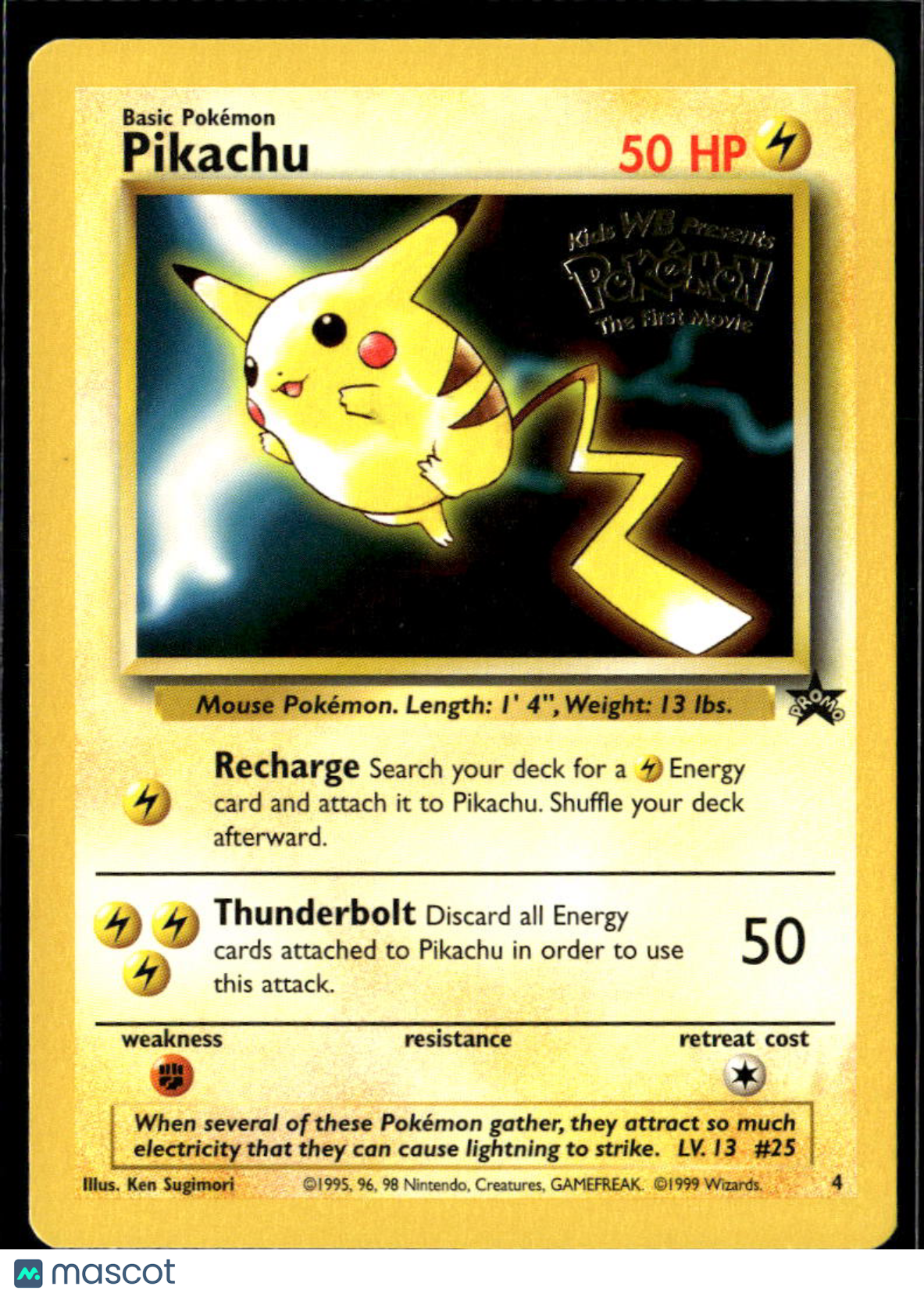 Pikachu 1999 Wizards Black Star Promo #4