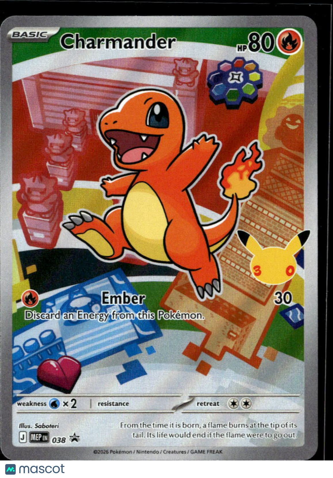 Charmander Mega Evolution Holo Black Star Promo FA #MEP EN 038