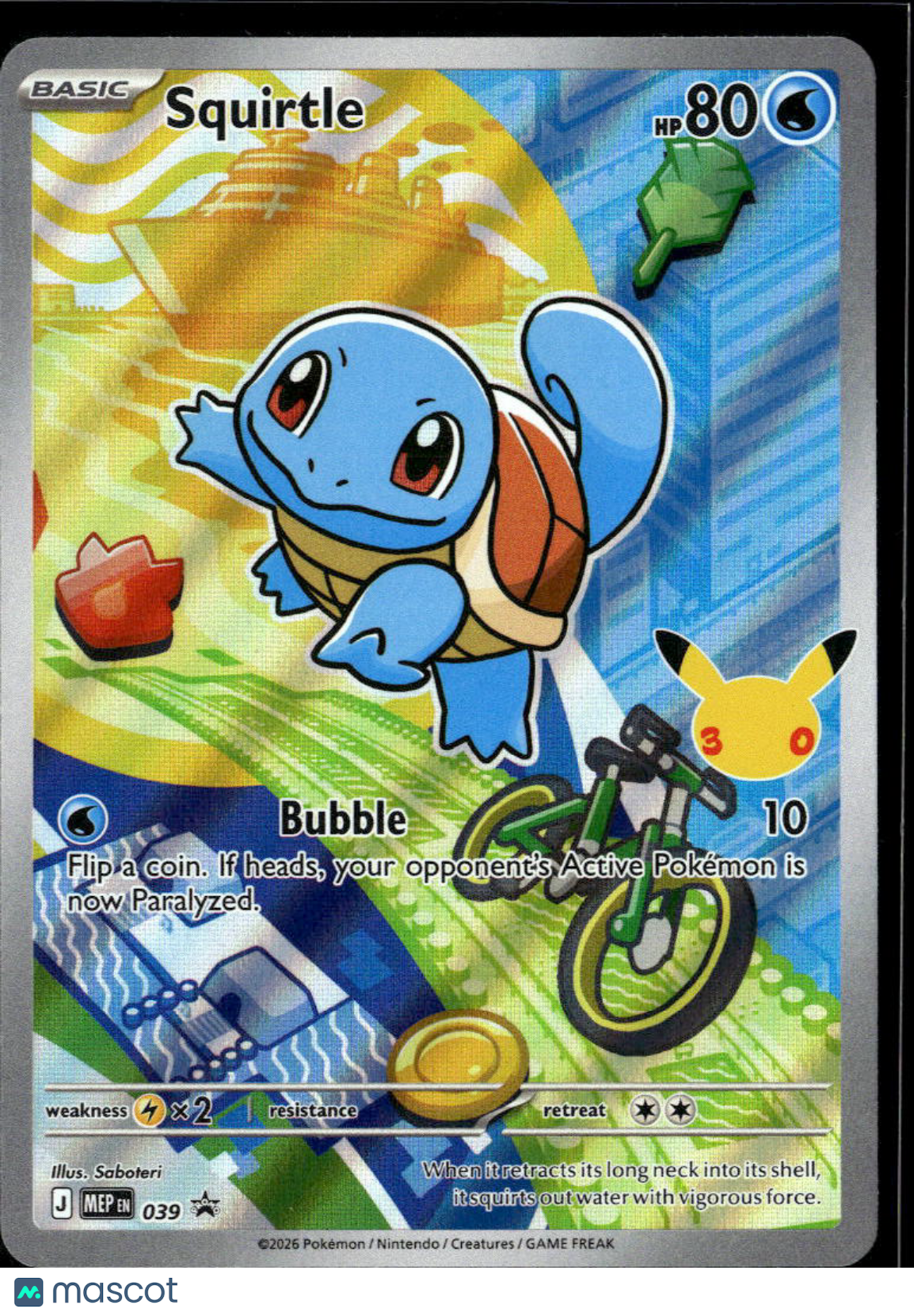 Squirtle Mega Evolution Holo Black Star Promo #MEP EN 039