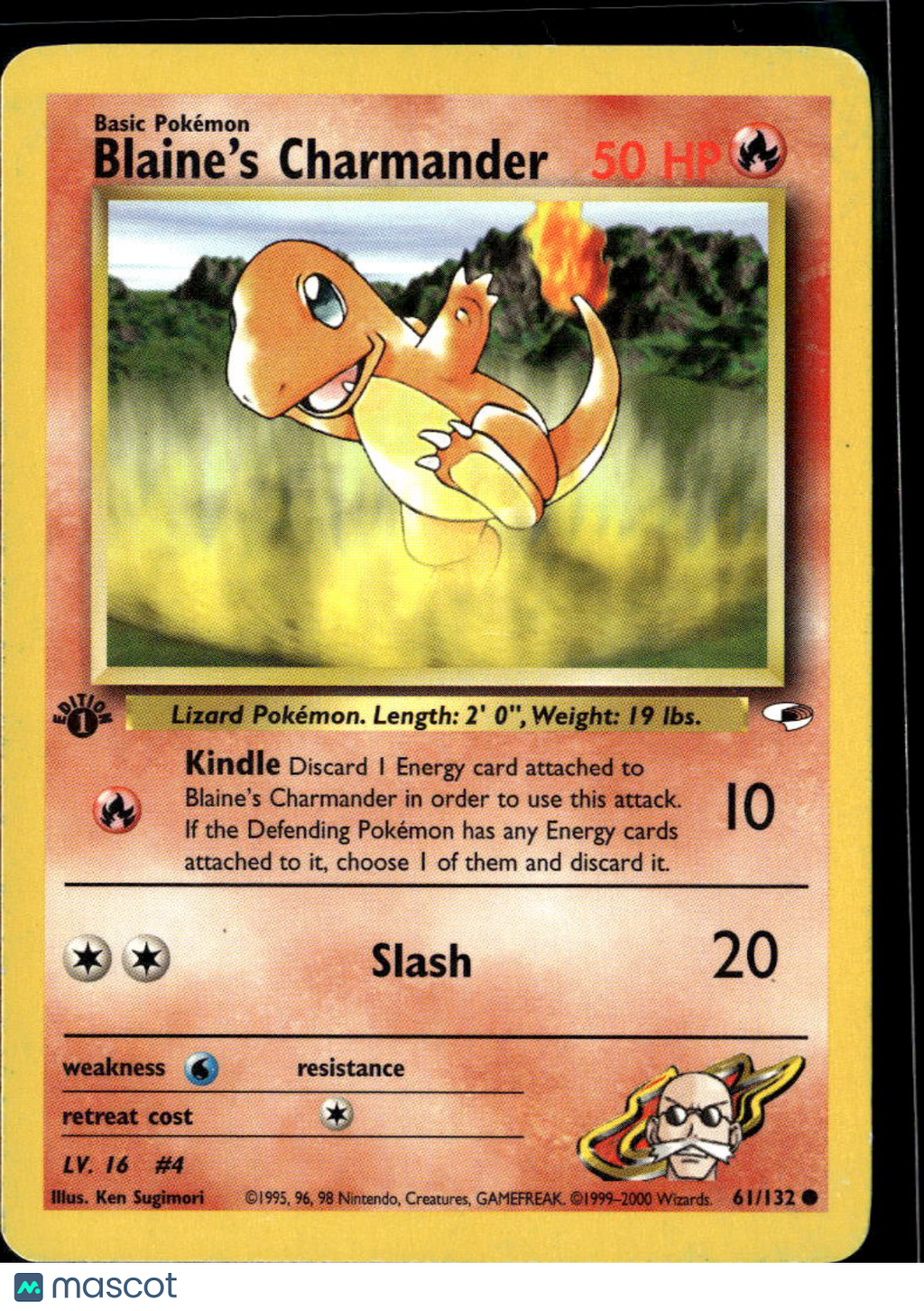 Blaine's Charmander 2000 Gym Challenge 1st Edition #61/132