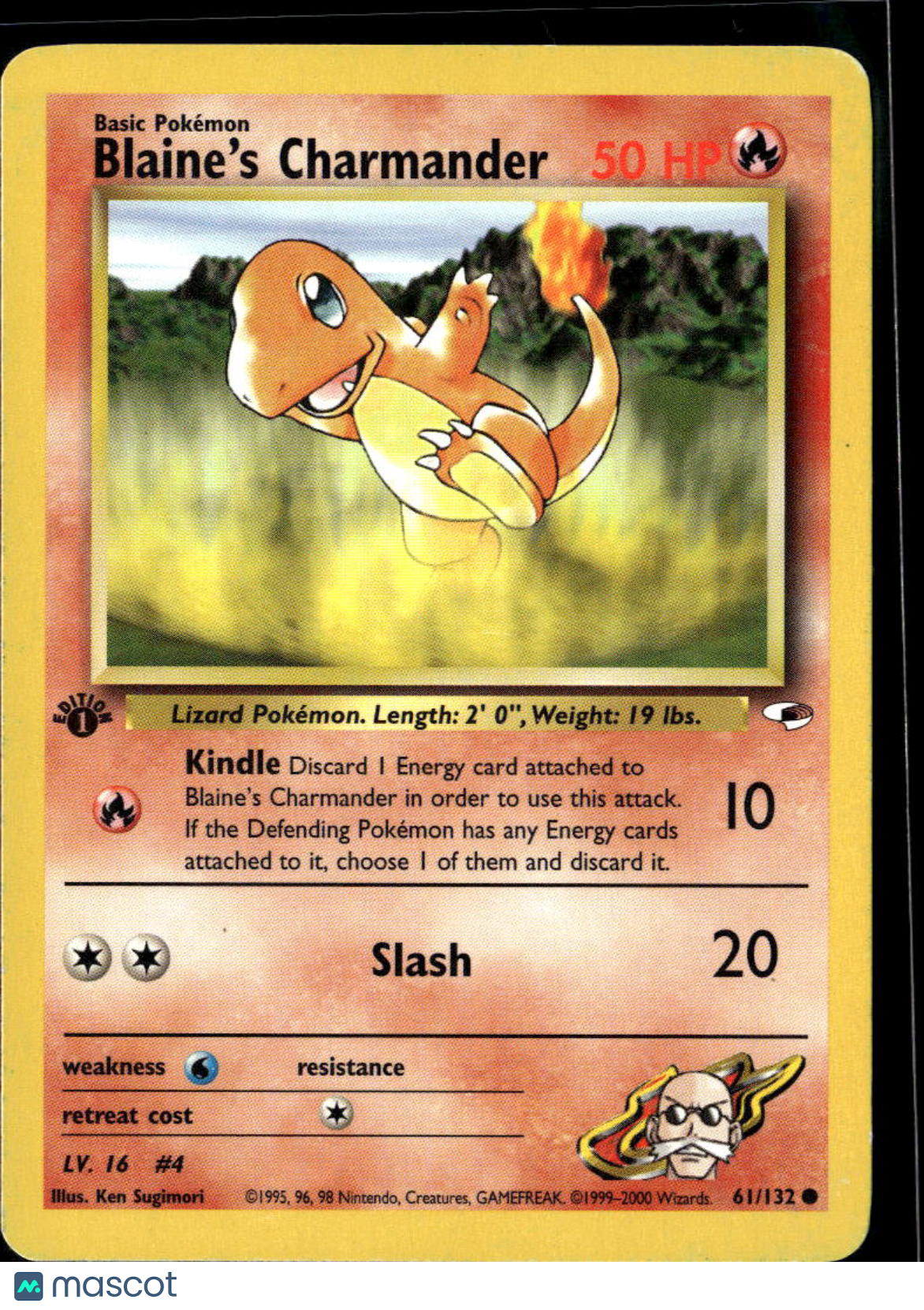 Blaine's Charmander 2000 Gym Challenge 1st Edition #61/132