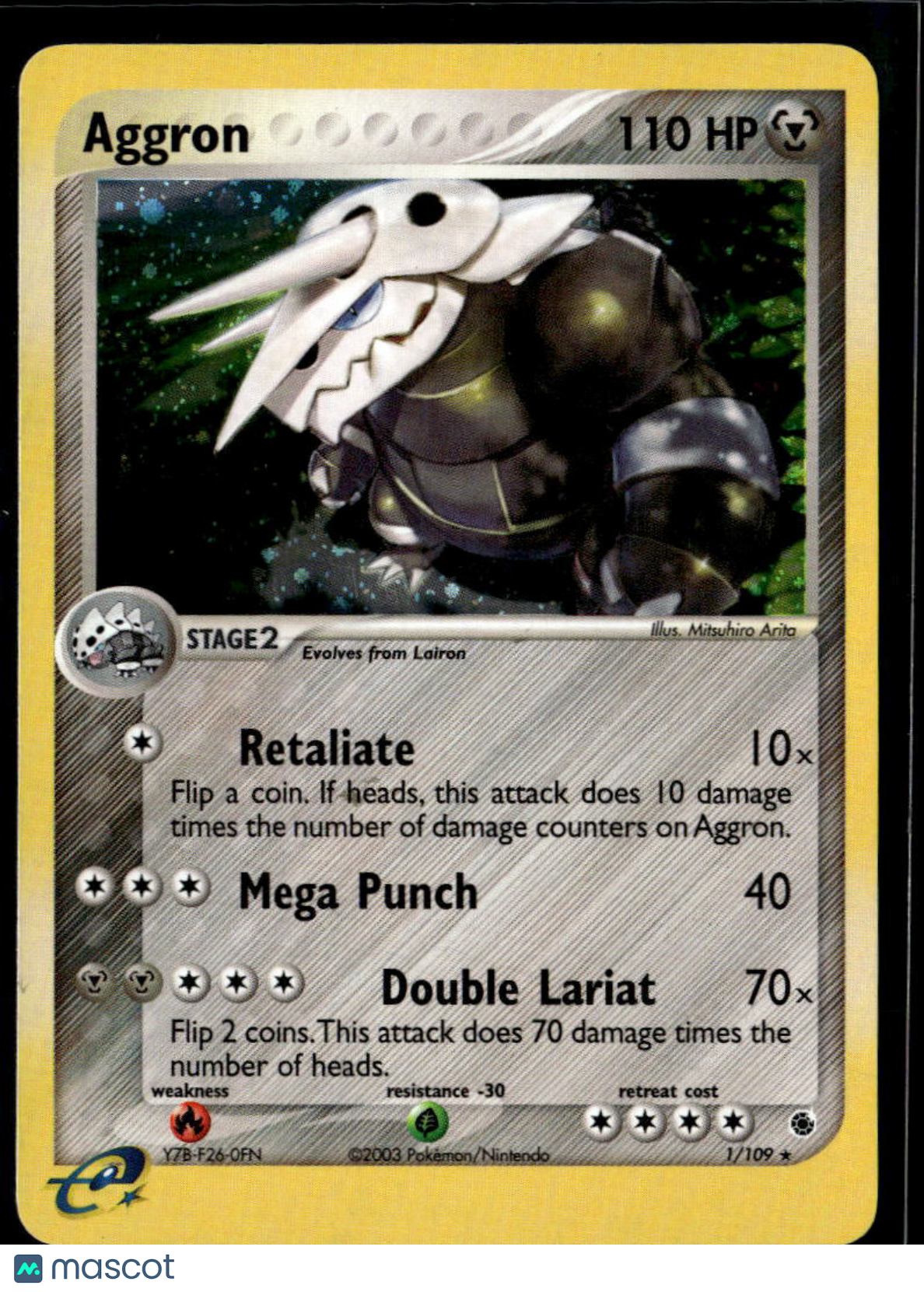Aggron 2003 EX Ruby & Sapphire Holo Rare #1/109