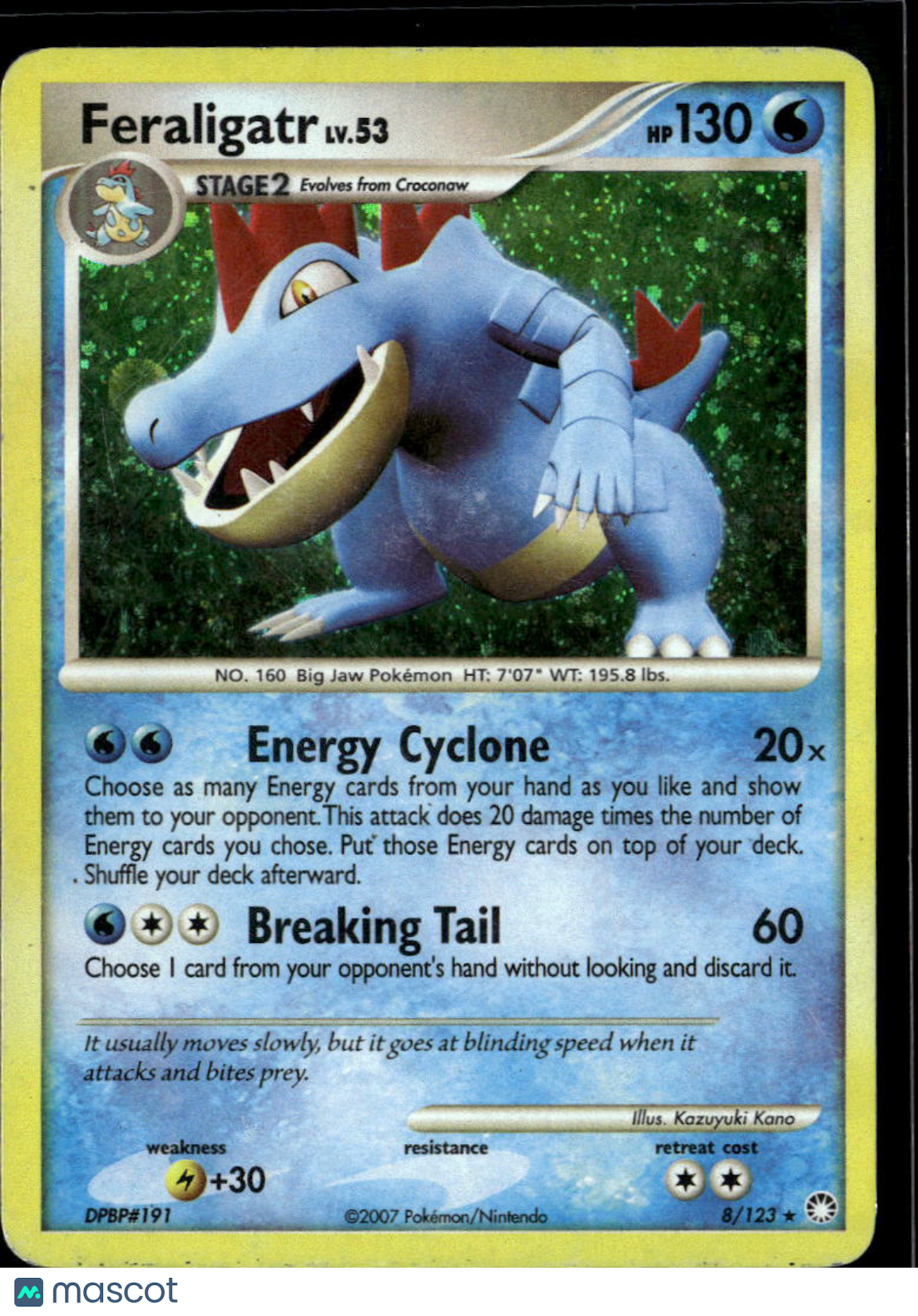 Feraligatr 2010 Mysterious Treasures Holo Rare #8/123