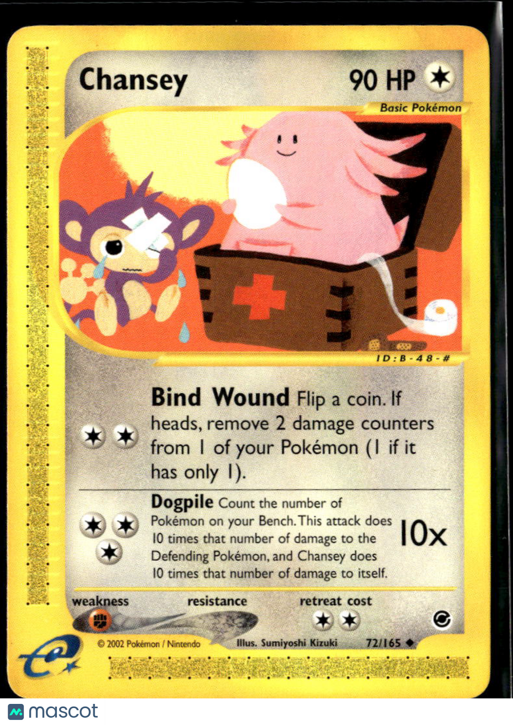 Chansey 2002 Expedition Base Set Uncommon #72/165