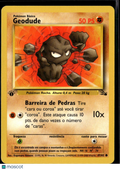 Geodude 1999 Fossil Portuguese 1st Edition #47/62
