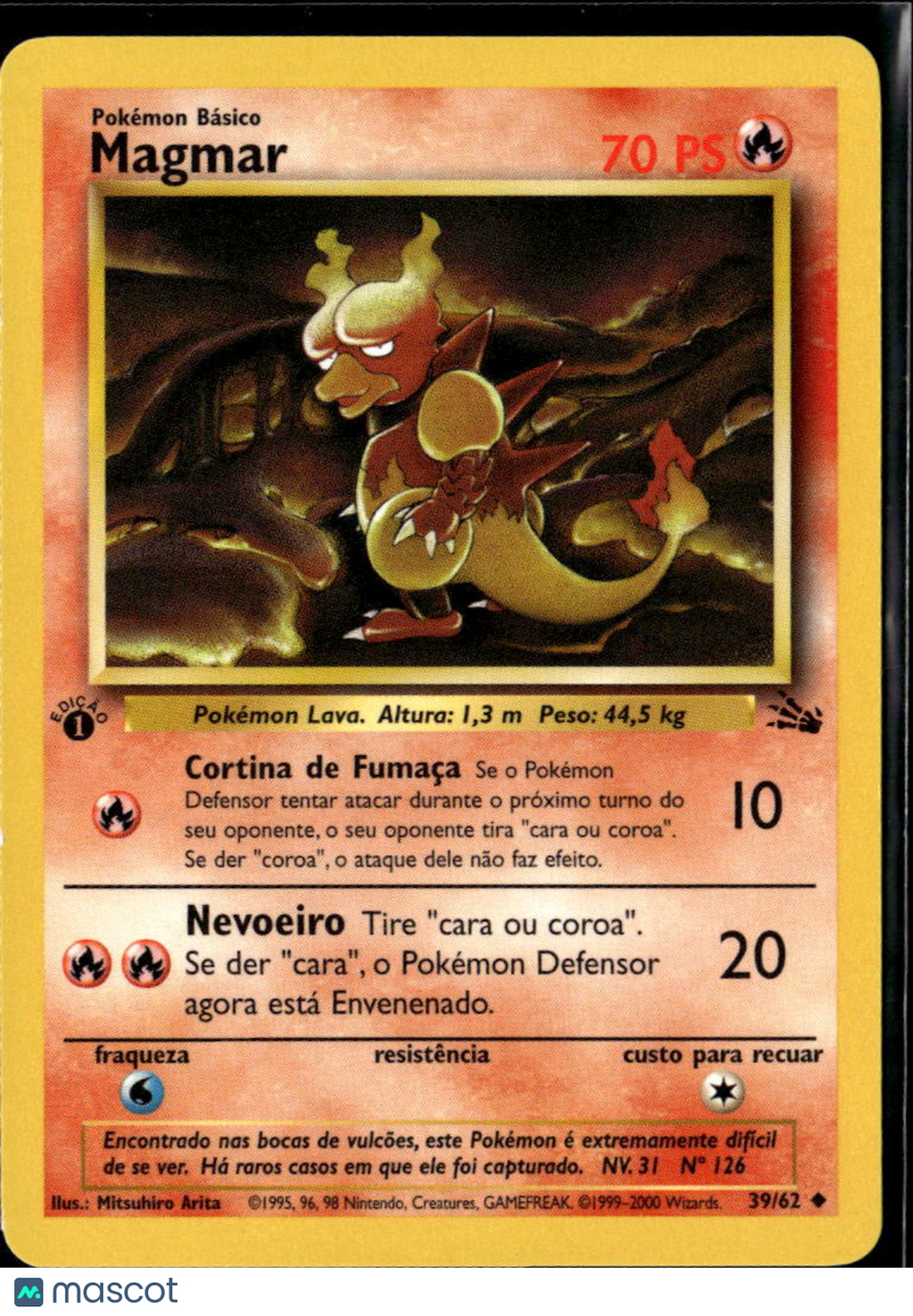 Magmar 1999 Fossil Uncommon Portuguese 1st Edition #39/62