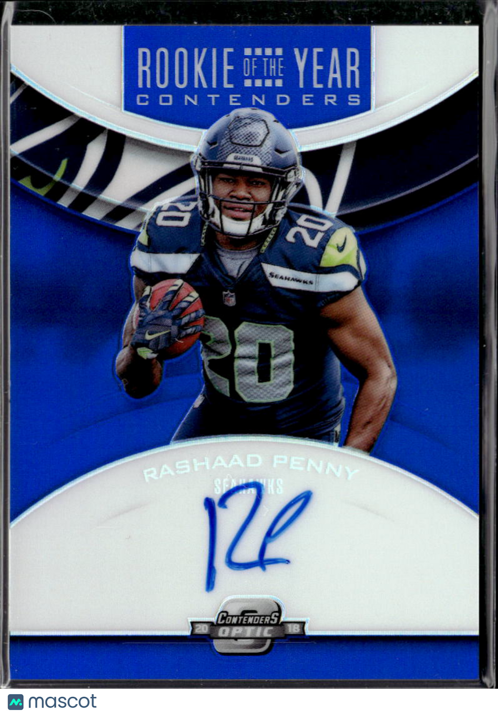 Rashaad Penny 2018 Contenders Optic Auto Autograph RC 12/25 Seattle Seahawks