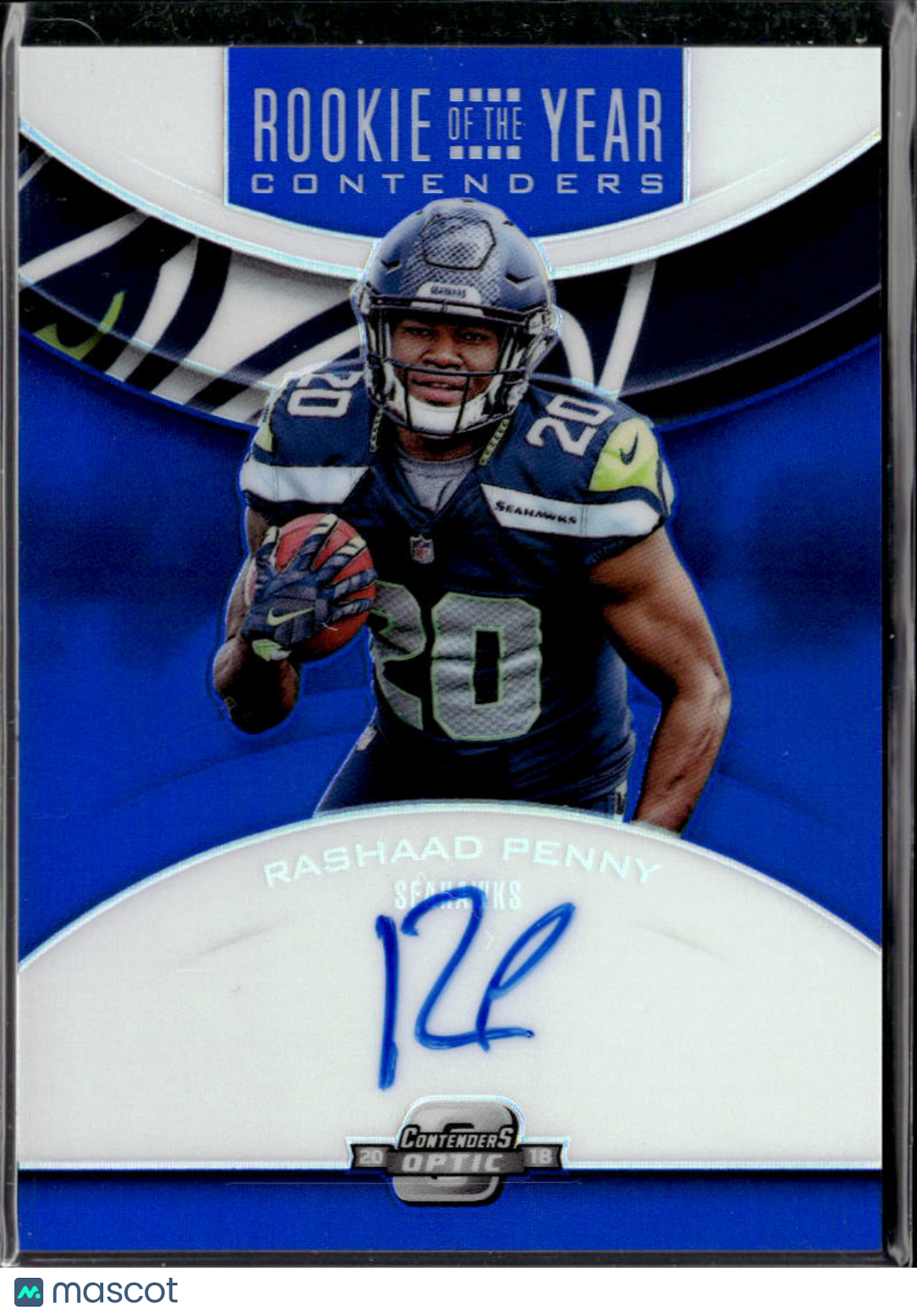 Rashaad Penny 2018 Contenders Optic Auto Autograph RC 12/25 Seattle Seahawks
