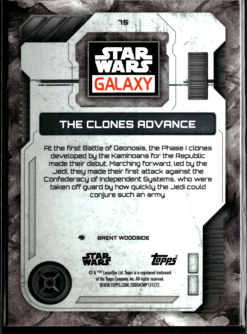 The Clones Advance 2026 Topps Star Wars Galaxy Mini Diamond Refractor #75