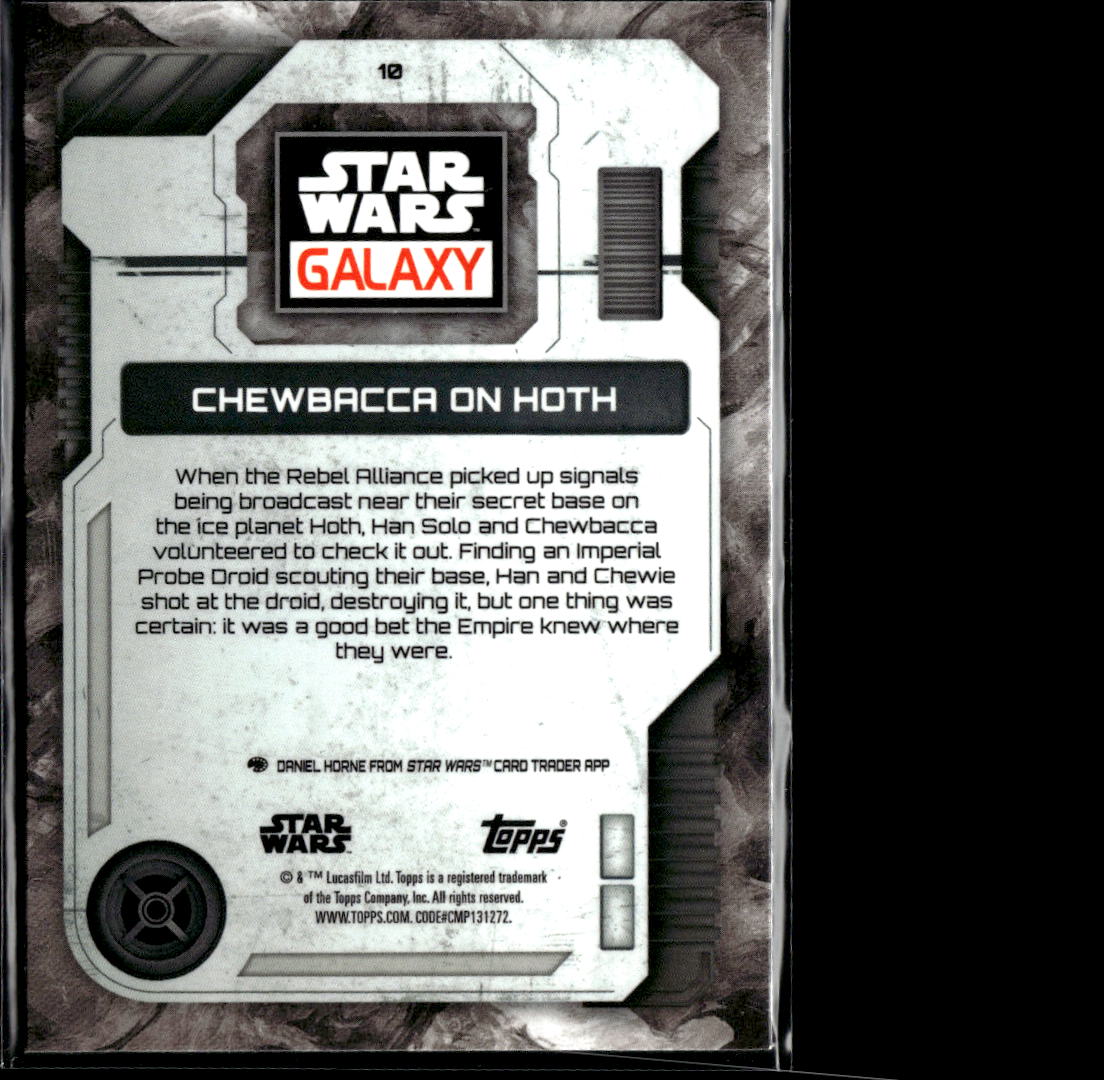 Chewbacca on Hoth 2026 Topps Star Wars Galaxy Mini Diamond Refractor #10