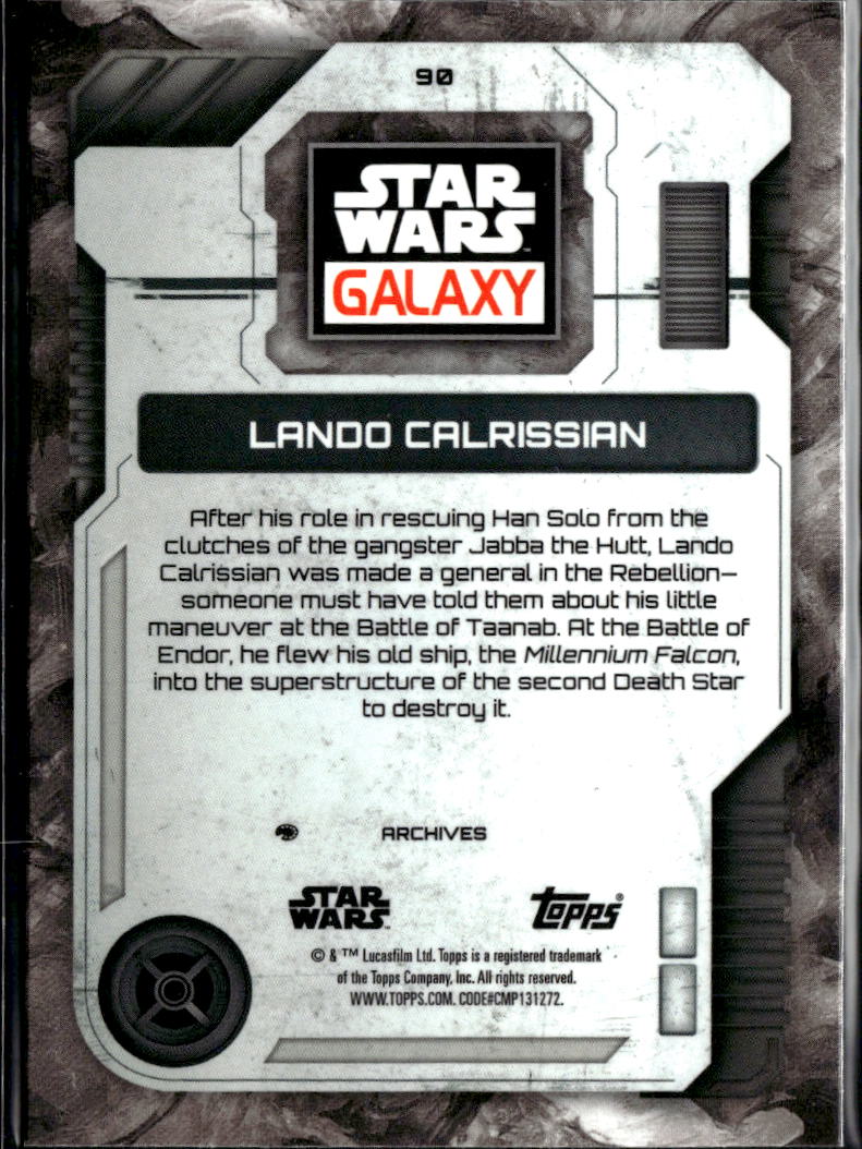 Lando Calrissian 2026 Topps Star Wars Galaxy Mini Diamond Refractor #90