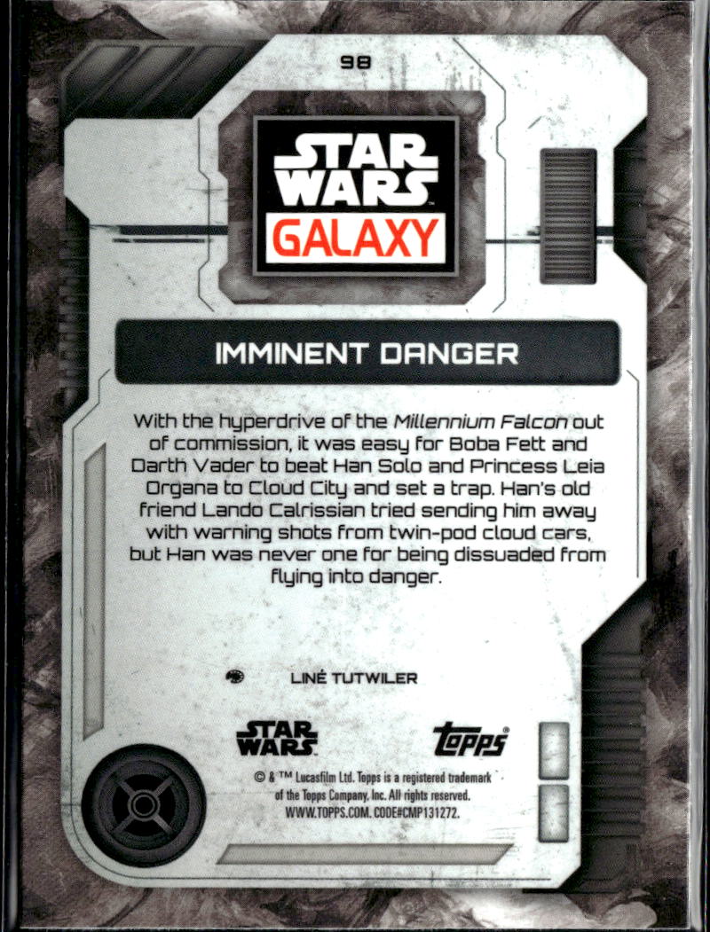 Imminent Danger 2026 Topps Star Wars Galaxy Mini Diamond Refractor #98