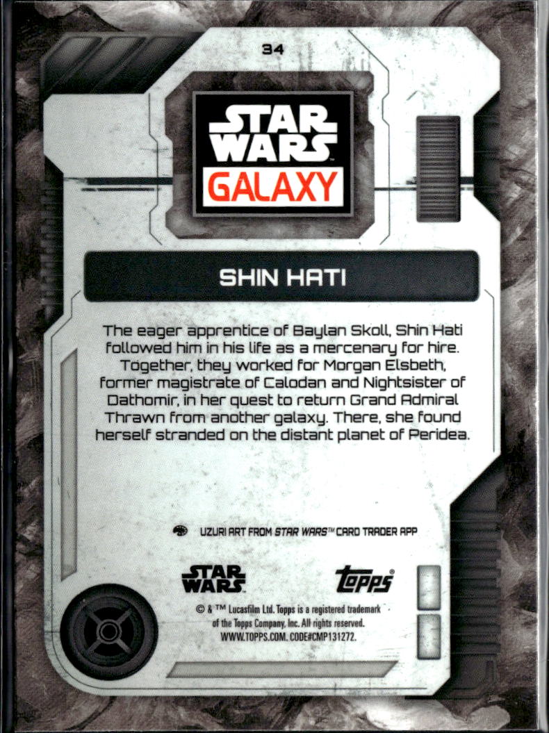 Shin Hati 2026 Topps Star Wars Galaxy Mini Diamond Refractor #34