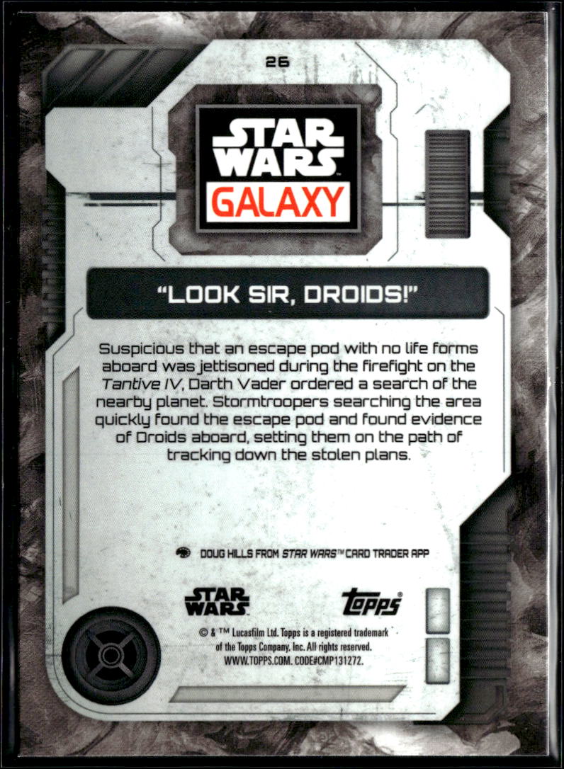 Look Sir, Droids 2026 Topps Star Wars Galaxy Mini Diamond Refractor #26