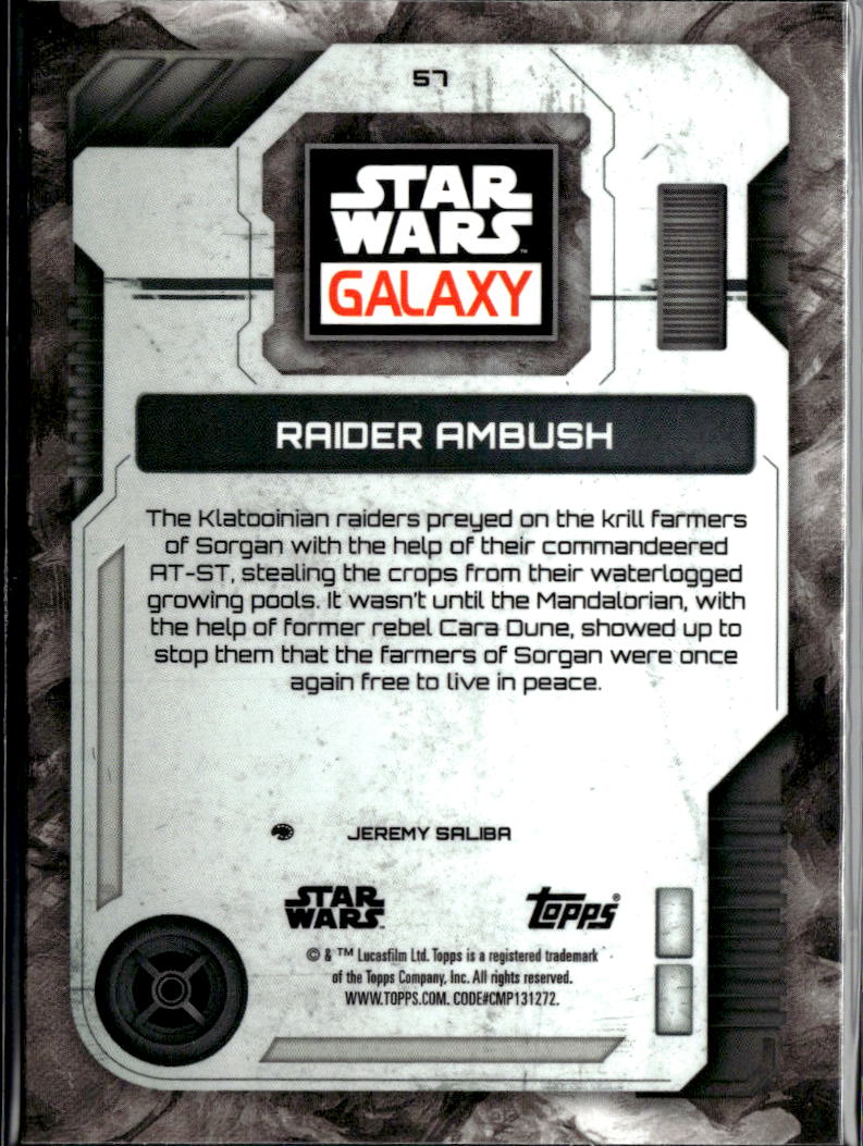 Raider Ambush 2026 Topps Star Wars Galaxy Mini Diamond Refractor #57
