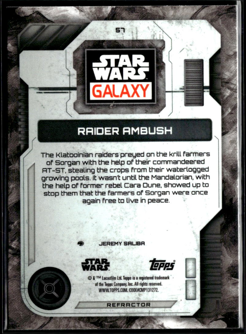 Raider Ambush 2026 Topps Star Wars Galaxy Refractor #57