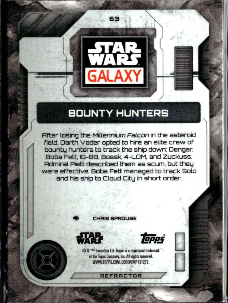 Bounty Hunters 2026 Topps Star Wars Galaxy Refractor #63