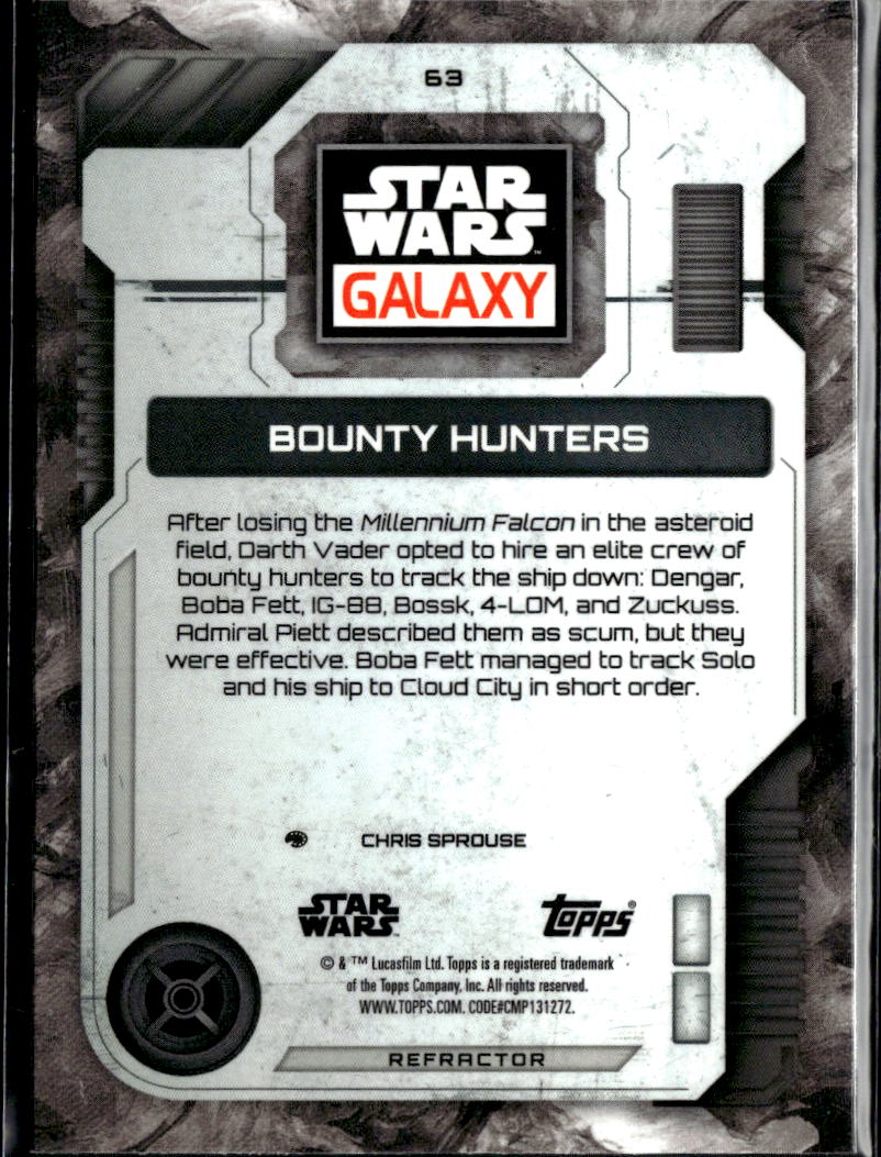 Bounty Hunters 2026 Topps Star Wars Galaxy Refractor #63