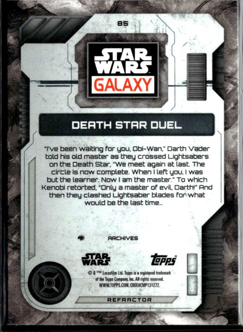 Death Star Duel 2026 Topps Star Wars Galaxy Refractor #85