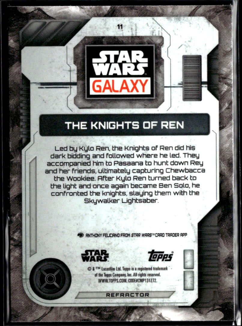 The Knights of Ren 2026 Topps Star Wars Galaxy Refractor #11