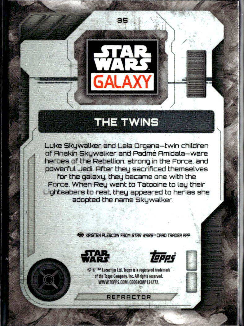The Twins 2026 Topps Star Wars Galaxy Refractor #35