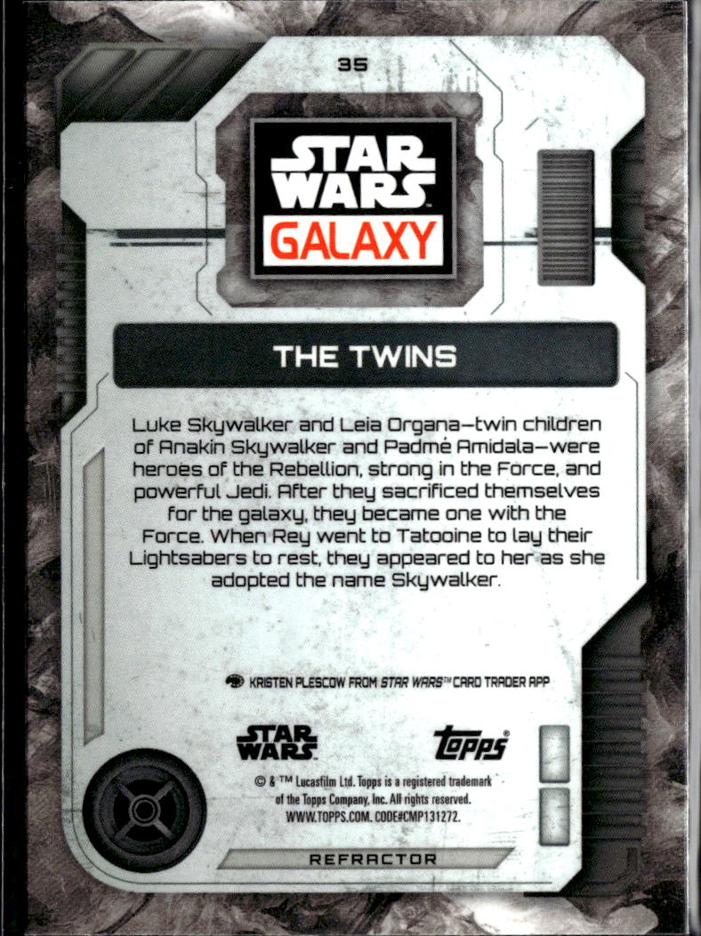The Twins 2026 Topps Star Wars Galaxy Refractor #35