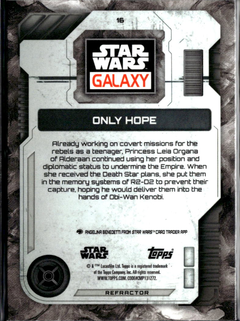 Only Hope 2026 Topps Star Wars Galaxy Refractor #16