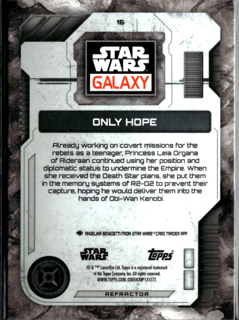 Only Hope 2026 Topps Star Wars Galaxy Refractor #16