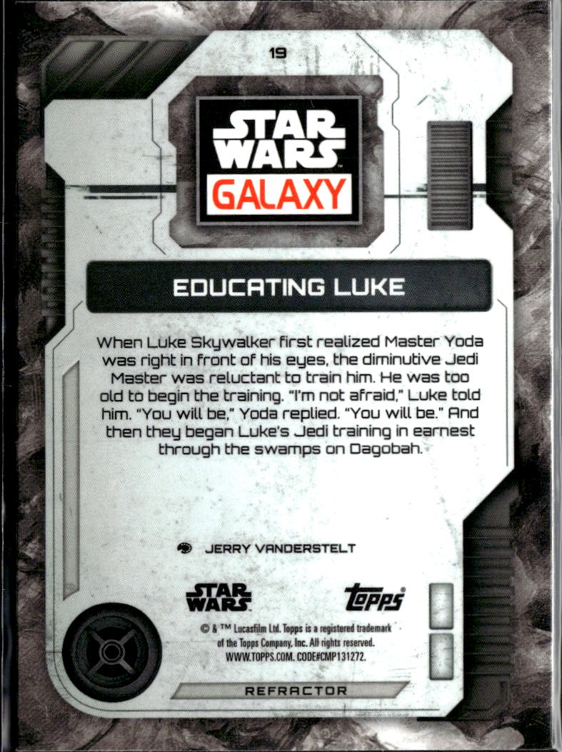 Educating Luke 2026 Topps Star Wars Galaxy Refractor #19