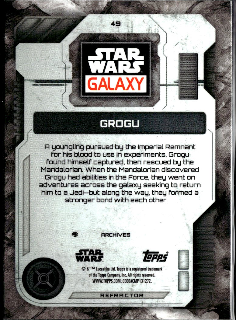 Grogu 2026 Topps Star Wars Galaxy Refractor #49